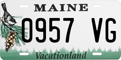 ME license plate 0957VG