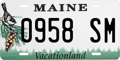 ME license plate 0958SM