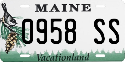 ME license plate 0958SS