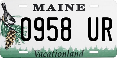 ME license plate 0958UR