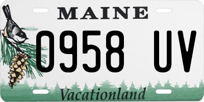 ME license plate 0958UV