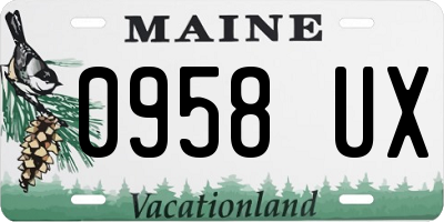 ME license plate 0958UX