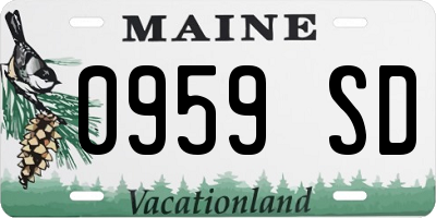 ME license plate 0959SD