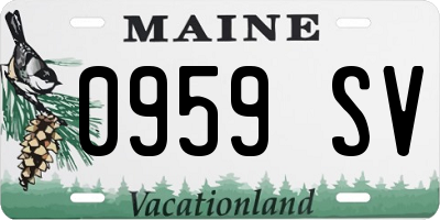 ME license plate 0959SV