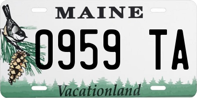 ME license plate 0959TA