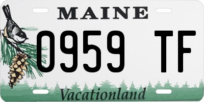 ME license plate 0959TF