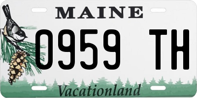 ME license plate 0959TH