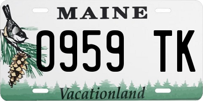 ME license plate 0959TK