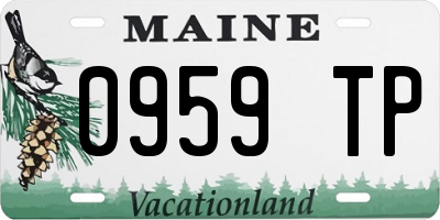 ME license plate 0959TP