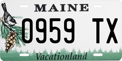 ME license plate 0959TX