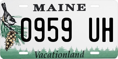 ME license plate 0959UH