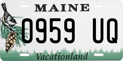 ME license plate 0959UQ