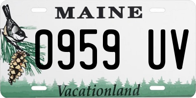 ME license plate 0959UV