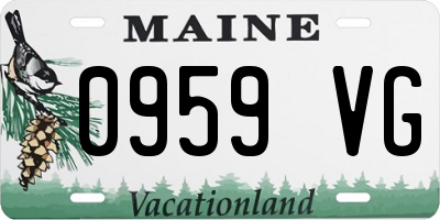 ME license plate 0959VG