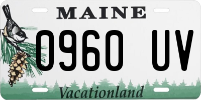 ME license plate 0960UV