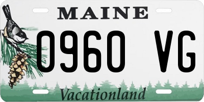 ME license plate 0960VG