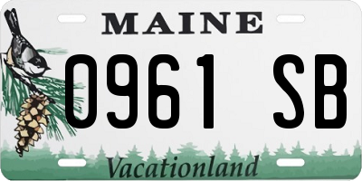 ME license plate 0961SB