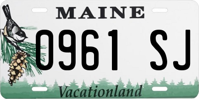 ME license plate 0961SJ