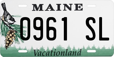ME license plate 0961SL