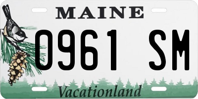 ME license plate 0961SM