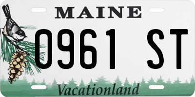 ME license plate 0961ST