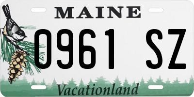 ME license plate 0961SZ