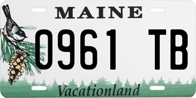ME license plate 0961TB