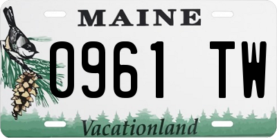 ME license plate 0961TW