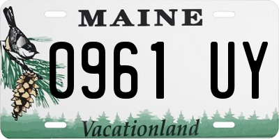 ME license plate 0961UY