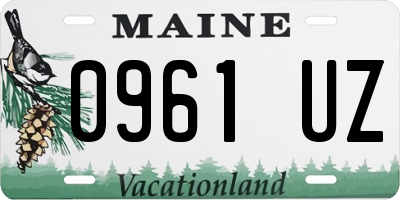 ME license plate 0961UZ