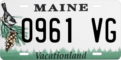 ME license plate 0961VG