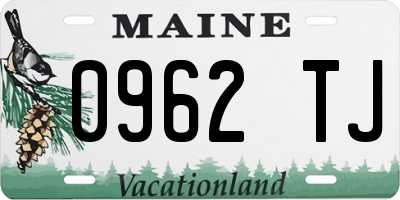 ME license plate 0962TJ