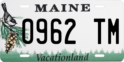 ME license plate 0962TM