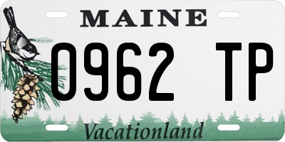 ME license plate 0962TP