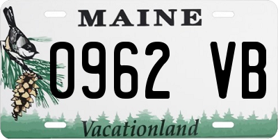 ME license plate 0962VB