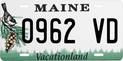 ME license plate 0962VD