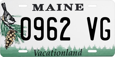 ME license plate 0962VG