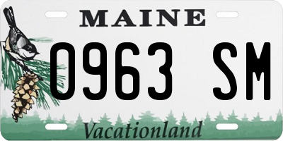 ME license plate 0963SM