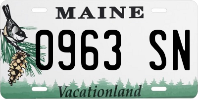 ME license plate 0963SN