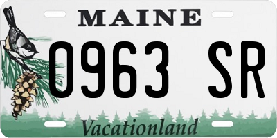 ME license plate 0963SR