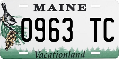 ME license plate 0963TC