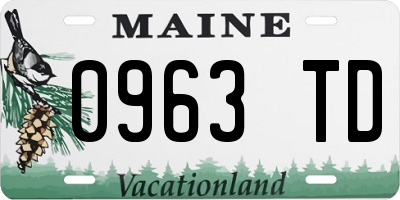 ME license plate 0963TD