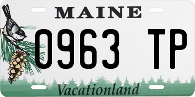 ME license plate 0963TP