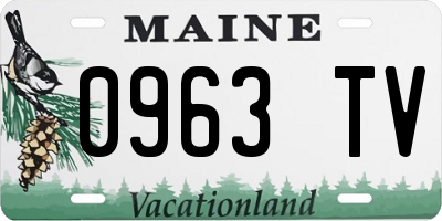 ME license plate 0963TV