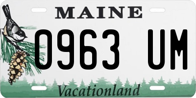 ME license plate 0963UM