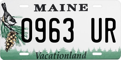 ME license plate 0963UR