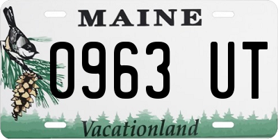 ME license plate 0963UT