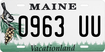 ME license plate 0963UU