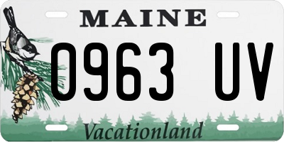 ME license plate 0963UV