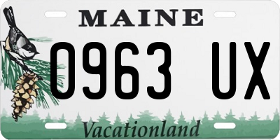 ME license plate 0963UX
